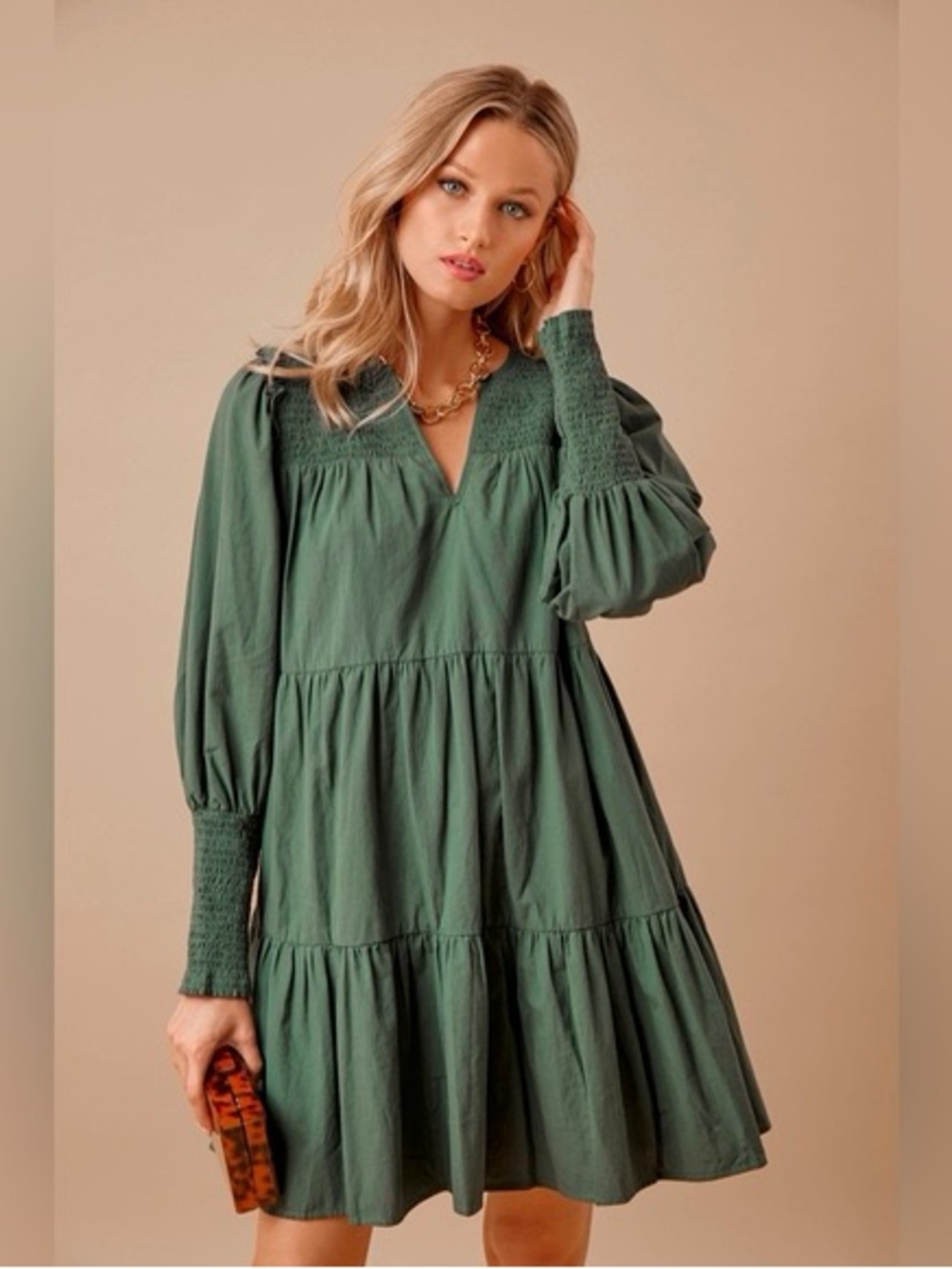 Pomander Place Tuckernuck Ceci dress jaguar green extra small